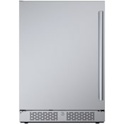 Avallon 24 Inch Wide 5.66 Cu. Ft. Built-In Compact Refrigerator with Left Hinge Stainless Steel
