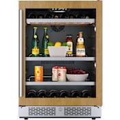 Avallon 24 Inch Wide 14 Bottle Capacity and 82 Can Capacity Right Hinge Wine and Beverage Cooler Panel Ready Glass
