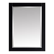 Avanity Mason 24" W x 32" H Modern Rectangular Wood Framed Bathroom Wall Mirror Black