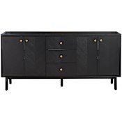 Avanity Adele 72" Double Free Standing Vanity Cabinet Only - Less Vanity Top Black