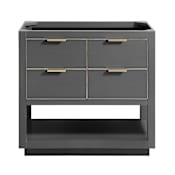 Avanity Allie 36" Single Free Standing Wood Vanity Cabinet Only - Less Vanity Top Twilight Gray with Gold Hardware