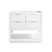 Avanity Allie 36" Single Free Standing Wood Vanity Cabinet Only - Less Vanity Top White