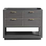 Avanity Allie 42" Single Free Standing Wood Vanity Cabinet Only - Less Vanity Top Twilight Gray with Gold Hardware