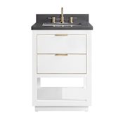 Avanity Allie 24" Free Standing Single Basin Vanity Set with Wood Cabinet and Quartz Vanity Top White