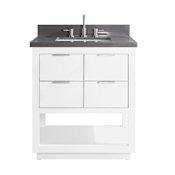 Avanity Allie 32" Free Standing Single Basin Vanity Set with Wood Cabinet and Quartz Vanity Top White