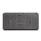 Avanity Austen 72" Double Free Standing Wood Vanity Cabinet Only - Less Vanity Top Twilight Gray with Gold Hardware