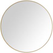 Avanity Avon 24" Diameter Modern Circular Stainless Steel Framed Bathroom Wall Mirror Brushed Gold