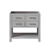 Avanity Brooks 36" Single Free Standing Wood Vanity Cabinet Only - Less Vanity Top Chilled Gray