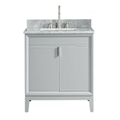 Avanity Emma 31" Free Standing Single Basin Vanity Set with Wood Cabinet and Vanity Top Dove Gray / Carrera White