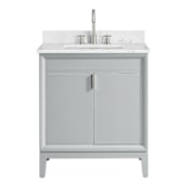 Avanity Emma 32" Free Standing Single Basin Vanity Set with Cabinet and Engineered Stone Vanity Top Dove Gray