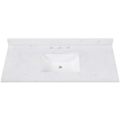 Avanity 49" Engineered Stone Vanity Top with Undermount Rectangular Sink and Backsplash Cala White