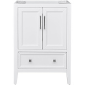Avanity Everette 24" Single Free Standing Vanity Cabinet Only - Less Vanity Top White