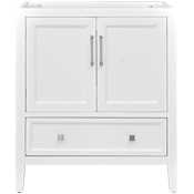 Avanity Everette 30" Single Free Standing Vanity Cabinet Only - Less Vanity Top White