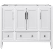 Avanity Everette 42" Single Free Standing Vanity Cabinet Only - Less Vanity Top White
