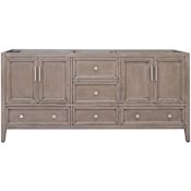 Avanity Everette 72" Double Free Standing Vanity Cabinet Only - Less Vanity Top Gray Oak