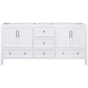 Avanity Everette 72" Double Free Standing Vanity Cabinet Only - Less Vanity Top White