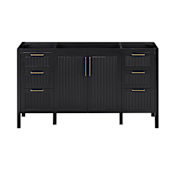 Avanity Luka 60" Single Free Standing Vanity Cabinet Only - Less Vanity Top Black Oak