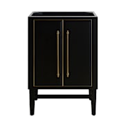 Avanity Mason 24" Single Free Standing Wood Vanity Cabinet Only - Less Vanity Top Black