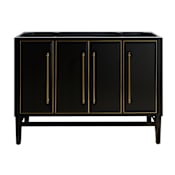 Avanity Mason 48" Single Free Standing Wood Vanity Cabinet Only - Less Vanity Top Black