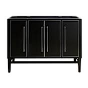 Avanity Mason 48" Single Free Standing Wood Vanity Cabinet Only - Less Vanity Top Black