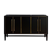 Avanity Mason 60" Double Free Standing Wood Vanity Cabinet Only - Less Vanity Top Black