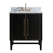 Avanity Mason 32" Free Standing Single Basin Vanity Set with Wood Cabinet and Marble Vanity Top Black
