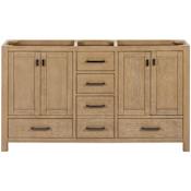 Avanity Modero 60" Double Free Standing Vanity Cabinet Only - Less Vanity Top Brushed Oak