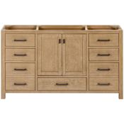 Avanity Modero 60" Single Free Standing Vanity Cabinet Only - Less Vanity Top Brushed Oak