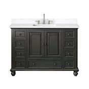 Avanity Thompson 48" Free Standing Single Basin Vanity Set with Cabinet and Engineered Stone Vanity Top Charcoal Glaze