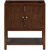 Avanity Zoe 30" Single Free Standing Vanity Cabinet Only - Less Vanity Top Walnut