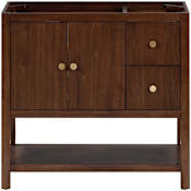 Avanity Zoe 36" Single Free Standing Vanity Cabinet Only - Less Vanity Top Walnut