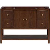 Avanity Zoe 48" Single Free Standing Vanity Cabinet Only - Less Vanity Top Walnut