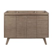 Avanity Coventry 48" Single Free Standing Wood Vanity Cabinet Only - Less Vanity Top Gray Teak