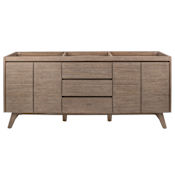 Avanity Coventry 72" Double Free Standing Wood Vanity Cabinet Only - Less Vanity Top Gray Teak
