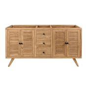 Avanity Harper 60" Double Free Standing Wood Vanity Cabinet Only - Less Vanity Top Natural Teak
