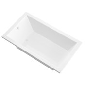 Avano Bali 60" Acrylic Soaking Bathtub for Drop-In Installations with Reversible Drain White