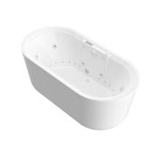 Avano Luxury Suite 66-7/8" Acrylic Air / Whirlpool Bathtub for Freestanding Installations with Center Drain White