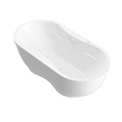 Avano Lanai 71-1/4" Acrylic Air Bathtub for Freestanding Installations with Center Drain White
