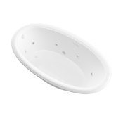 Avano Anguilla 60" Acrylic Whirlpool Bathtub for Drop-In Installations with Left Drain White