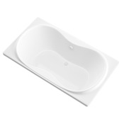 Avano Abaco 71-1/2" Acrylic Soaking Bathtub for Drop-In Installations with Center Drain White
