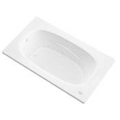 Avano Bermuda 65-3/4" Acrylic Air Bathtub for Drop-In Installations with Right Drain White