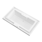 Avano Tahiti 78" Acrylic Air Bathtub for Drop-In Installations with Center Drain White