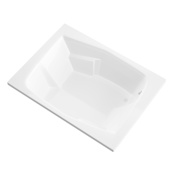 Avano Martinique 71-3/4" Acrylic Soaking Bathtub for Drop-In Installations with Reversible Drain White