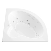 Avano Trinidad 59-3/4" Acrylic Air / Whirlpool Bathtub for Drop-In Installations with Center Drain White