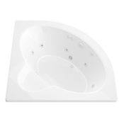 Avano Trinidad 59-3/4" Acrylic Whirlpool Bathtub for Drop-In Installations with Center Drain White