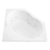 Avano Bonaire 60" Acrylic Air / Whirlpool Bathtub for Drop-In Installations with Center Drain White