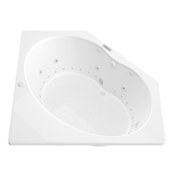 Avano Luxury Suite 60" Acrylic Air / Whirlpool Bathtub for Drop-In Installations with Center Drain White