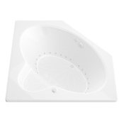Avano St.Martin 58" Acrylic Air Bathtub for Drop-In Installations with Center Drain White