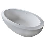 Avano Freestanding Bathtubs 75-1/2" Man Made Stone Soaking Bathtub for Freestanding Installations with Reversible Drain White
