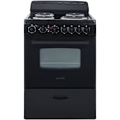 Avanti 24 Inch Wide 2.6 Cu. Ft. Free Standing Electric Range Black